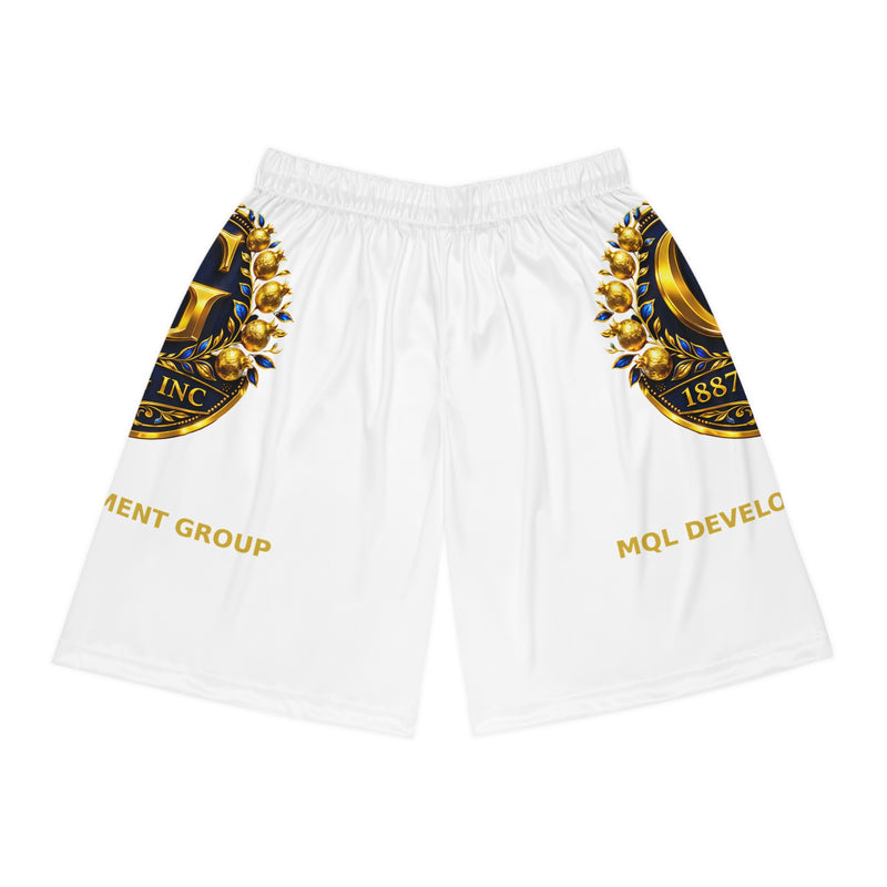 Gold Crest Basketball Shorts — Custom All-Over-Print Athletic Shorts