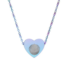 Engravable Heart Necklace — Personalized Fingerprint Pendant