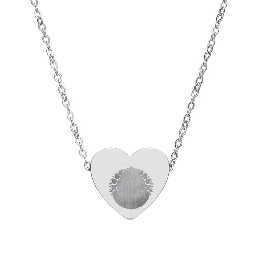 Engravable Heart Necklace — Personalized Fingerprint Pendant