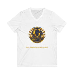 G Inc. Crest V-Neck Tee — 1887 G Inc. Logo T-Shirt