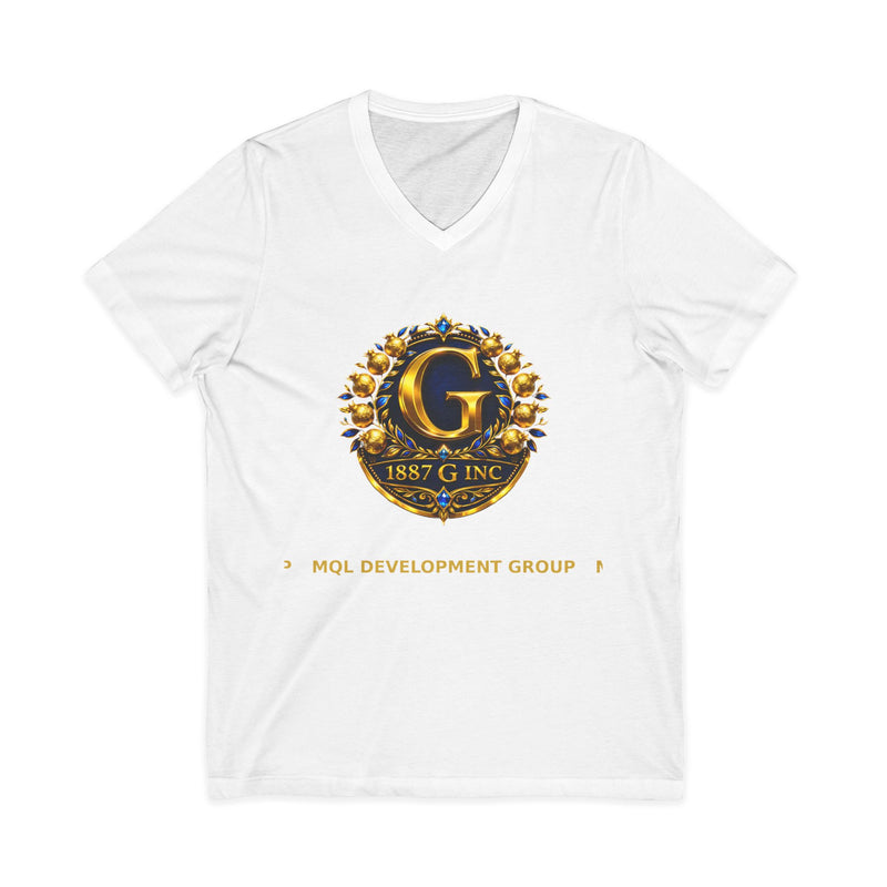 G Inc. Crest V-Neck Tee — 1887 G Inc. Logo T-Shirt